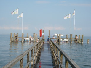 0071 Flut an der Mittelbrcke in Wyk